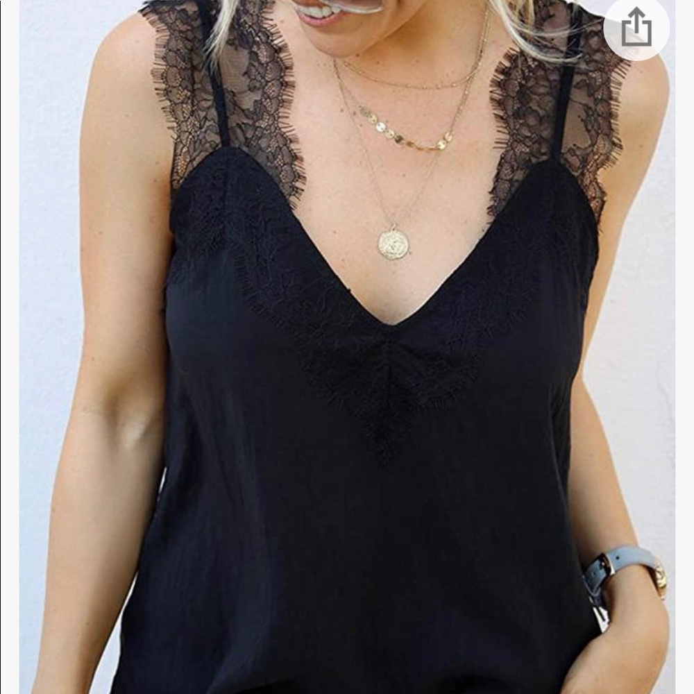 Boutique Lace Detail tank top Women’s XL